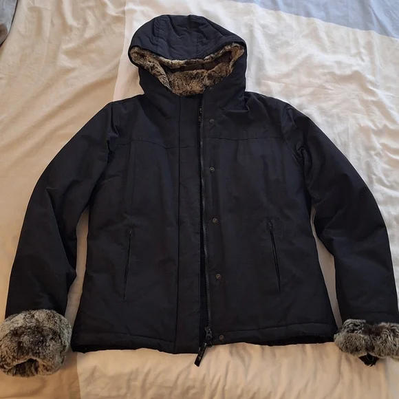 Woolrich Gray Jacket with Fur Accents - Picture 3 of 5